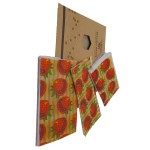 Reusable, biodegradable natural foil, made of beeswax, model type C, set of 3 pieces